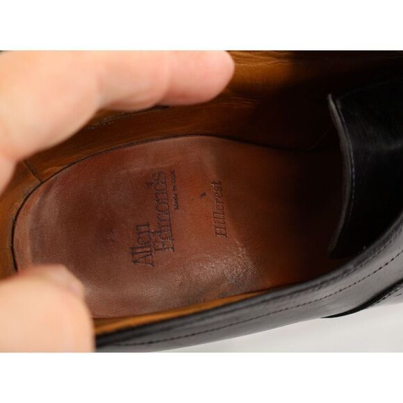 Allen Edmonds Hillcrest Leather Oxford Dress Shoes Men's 14 D Black Bicycle Toe - Picture 11 of 12